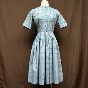 Button front midi shirt dress